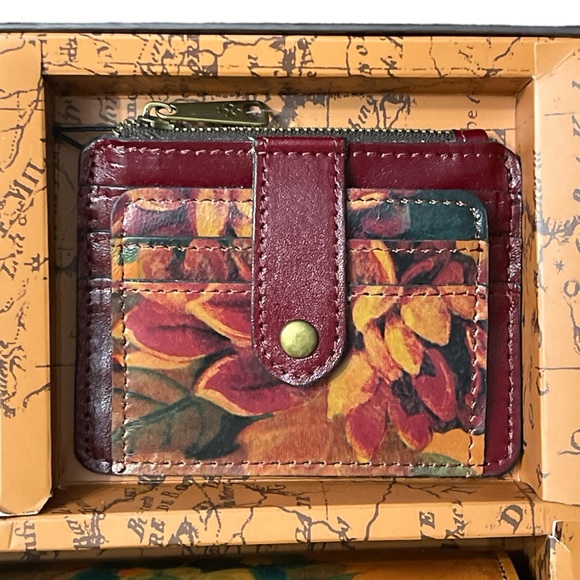 🆕 PATRICIA NASH Leather Locri Floral Multicolor Handbag & Wallet Gift Set - Picture 5 of 10